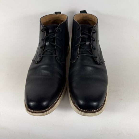Cole Haan Grand OS Chukka Boots Men's 11 Black Leather Lace-Up Round Toe Ankle - Picture 4 of 10